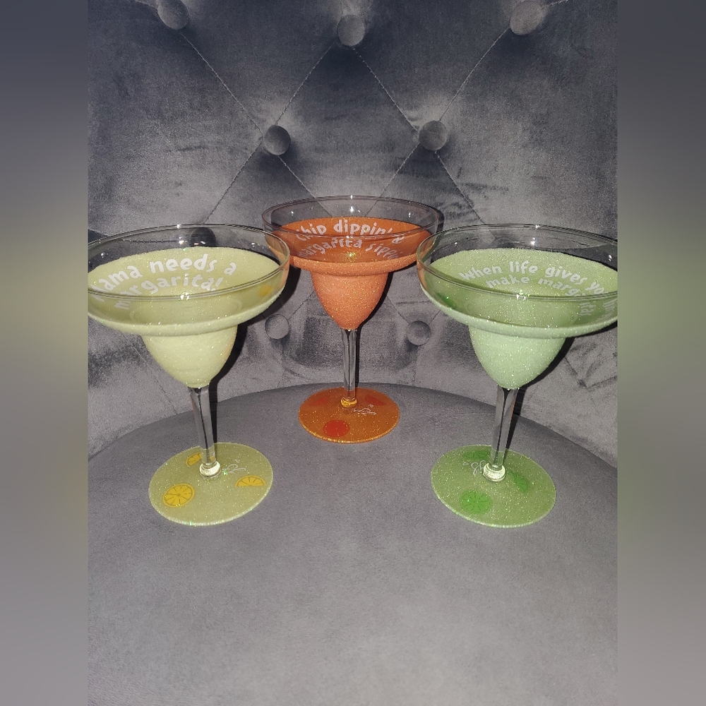 Crisa Margarita Glasses Customized Set of 3